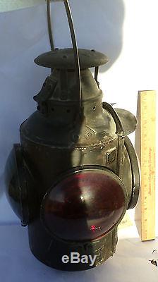 Vintage railroad light collectible old signal marker switch order conductor lamp