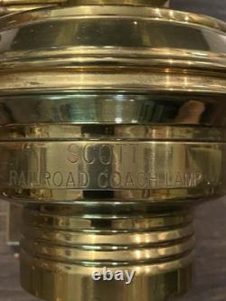 Virginia & Truckee Railroad V&t Scott Brass Coach Lamp Wall Sconce Light