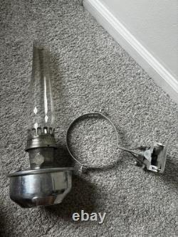 Vtg Aladdin Railroad Caboose Train Lamp Kerosene Mantle Lantern With Wall Mount