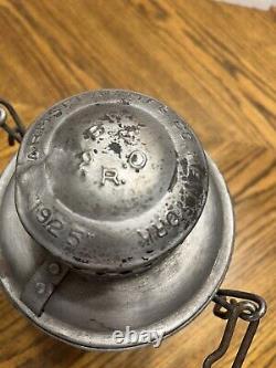 Vtg Antique 1925 Armspear MFG Co Baltimore Ohio Railroad Amber Globe Lantern