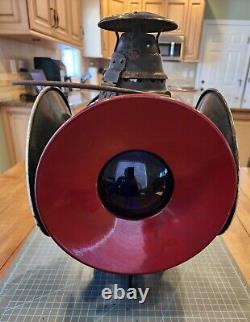 Vtg Arlington Dressel USA Railroad Switch Signal Lamp Lantern 4 Way Reflectors