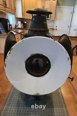 Vtg Arlington Dressel USA Railroad Switch Signal Lamp Lantern 4 Way Reflectors