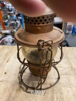 Vtg C&O Railroad Lantern Chesapeake ohio Adlake RR Orig Glass Train 1930's Antiq