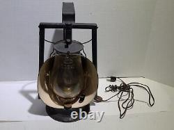 Vtg DIETZ ACME INSPECTOR LAMP WORKING ELECTRIC Railroad Lantern With Clear Globe