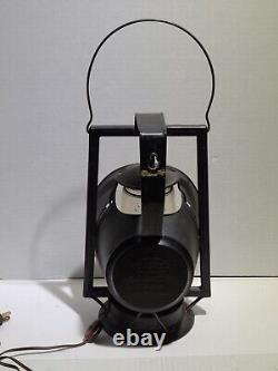 Vtg DIETZ ACME INSPECTOR LAMP WORKING ELECTRIC Railroad Lantern With Clear Globe