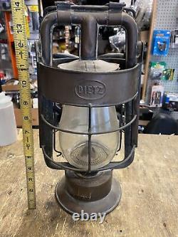 Vtg Dietz King Fire Dept Man Truck Kerosene Lantern Lamp 1900's Antique Coal min