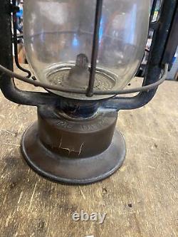 Vtg Dietz King Fire Dept Man Truck Kerosene Lantern Lamp 1900's Antique Coal min