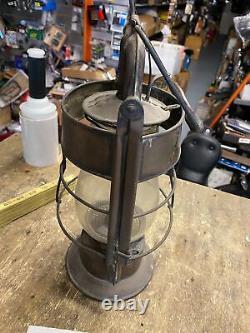 Vtg Dietz King Fire Dept Man Truck Kerosene Lantern Lamp 1900's Antique Coal min