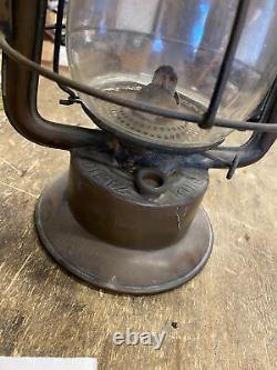 Vtg Dietz King Fire Dept Man Truck Kerosene Lantern Lamp 1900's Antique Coal min