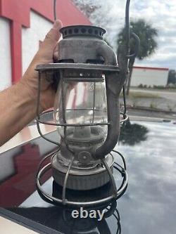 Vtg Dietz Railroad Lantern N Y C S Vesta Clear Globe Antique Lamp New York