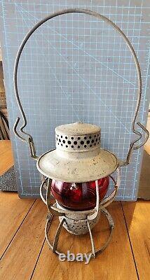 Vtg Dressel Penn Central RR Red Globe Lamp Railroad Lantern Light gw