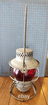 Vtg Dressel Penn Central RR Red Globe Lamp Railroad Lantern Light gw