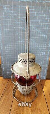 Vtg Dressel Penn Central RR Red Globe Lamp Railroad Lantern Light gw