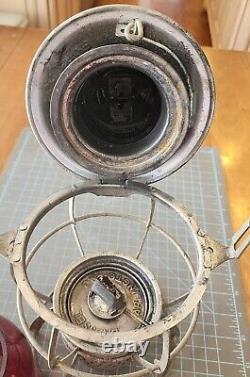 Vtg Dressel Penn Central RR Red Globe Lamp Railroad Lantern Light gw