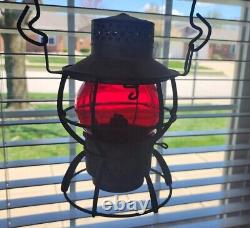 Vtg Dressel Penn Central RR Red Globe Lamp Railroad Lantern Light gw