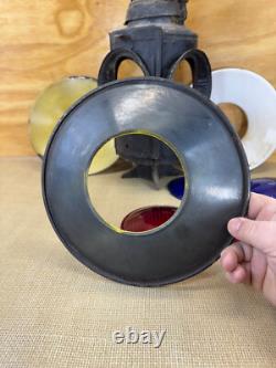 Vtg HADLAN St. Louis 4 Way Railroad Switch Lantern Please Read