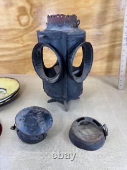 Vtg HADLAN St. Louis 4 Way Railroad Switch Lantern Please Read