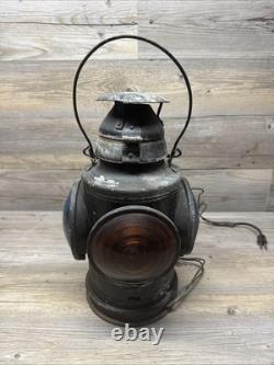 Vtg Handlan 4- Way Railroad Caboose Train Signal Lamp St Louis Lantern