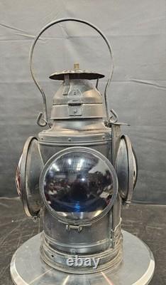 Vtg Handlan 4- Way Railroad Caboose Train Signal Lamp St Louis Lantern