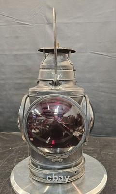 Vtg Handlan 4- Way Railroad Caboose Train Signal Lamp St Louis Lantern