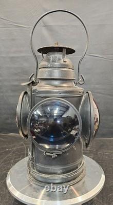 Vtg Handlan 4- Way Railroad Caboose Train Signal Lamp St Louis Lantern