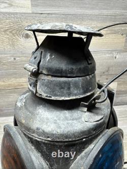 Vtg Handlan 4- Way Railroad Caboose Train Signal Lamp St Louis Lantern