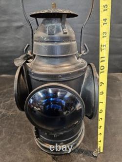 Vtg Handlan 4- Way Railroad Caboose Train Signal Lamp St Louis Lantern