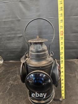 Vtg Handlan 4- Way Railroad Caboose Train Signal Lamp St Louis Lantern