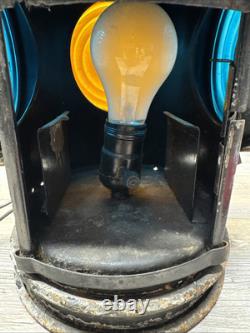 Vtg Handlan 4- Way Railroad Caboose Train Signal Lamp St Louis Lantern
