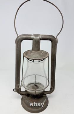 Vtg PRISCO No 0 Hot Blast Lantern Press Steel Kerosene Railroad Barn Lamp