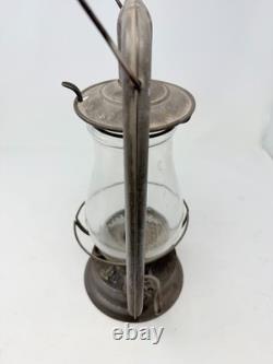 Vtg PRISCO No 0 Hot Blast Lantern Press Steel Kerosene Railroad Barn Lamp