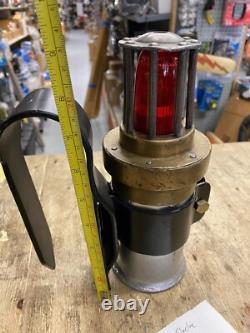 Vtg Permissible Electric Signal Lamp Brass Mount Coal Mine Railroad RR Lantern