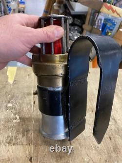 Vtg Permissible Electric Signal Lamp Brass Mount Coal Mine Railroad RR Lantern