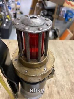 Vtg Permissible Electric Signal Lamp Brass Mount Coal Mine Railroad RR Lantern