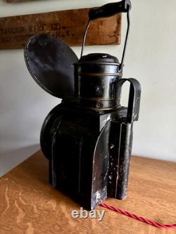 Vtg Peter Gray & Sons Railroad Lantern Lamp Electrified Railroad Lantern