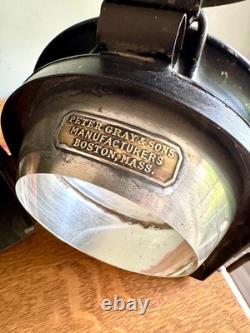 Vtg Peter Gray & Sons Railroad Lantern Lamp Electrified Railroad Lantern