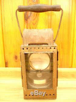 Vtg Post Wwii German Heinrich Gillet Brass Carbide Railroad Lantern Signal Lamp