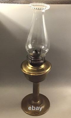 Vtg Railway Station Brass Oil Lamp Railroad Montreal Hlp Ltd