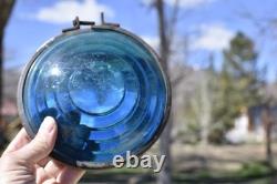 Vtg The Adlake Non-Sweating Railroad Marker Lamp Chicago Sacramento SNRR withLens