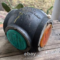 Vtg WRRS Co Type 1870 Railroad Switch Lamp PC 1 Top Cover Globe Cast Iron
