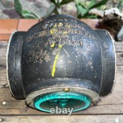 Vtg WRRS Co Type 1870 Railroad Switch Lamp PC 1 Top Cover Globe Cast Iron