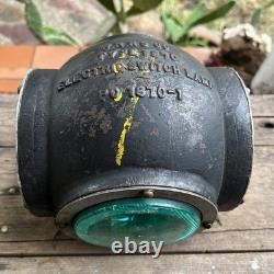 Vtg WRRS Co Type 1870 Railroad Switch Lamp PC 1 Top Cover Globe Cast Iron