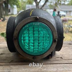 Vtg WRRS Co Type 1870 Railroad Switch Lamp PC 1 Top Cover Globe Cast Iron