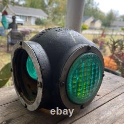 Vtg WRRS Co Type 1870 Railroad Switch Lamp PC 1 Top Cover Globe Cast Iron