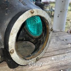 Vtg WRRS Co Type 1870 Railroad Switch Lamp PC 1 Top Cover Globe Cast Iron