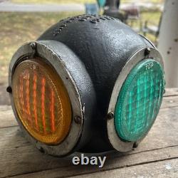 Vtg WRRS Co Type 1870 Railroad Switch Lamp PC 1 Top Cover Globe Cast Iron