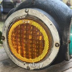 Vtg WRRS Co Type 1870 Railroad Switch Lamp PC 1 Top Cover Globe Cast Iron