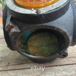 Vtg WRRS Co Type 1870 Railroad Switch Lamp PC 1 Top Cover Globe Cast Iron