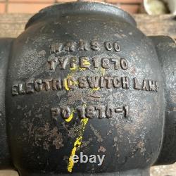Vtg WRRS Co Type 1870 Railroad Switch Lamp PC 1 Top Cover Globe Cast Iron