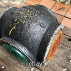 Vtg WRRS Co Type 1870 Railroad Switch Lamp PC 1 Top Cover Globe Cast Iron